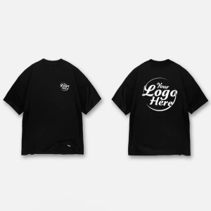 Promotional Wholesale High Quality 100% Cotton Customized Heavy Weight Fabric Drop Should Oversized Breathable Round Neck Short Sleeved Custom Men's T-Shirt