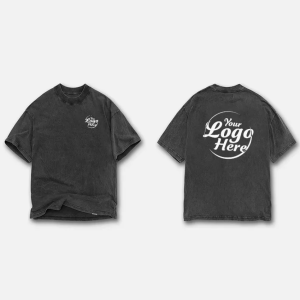 Promotional Wholesale High Quality 100% Cotton Customized Heavy Weight Fabric Drop Should Oversized Breathable Round Neck Short Sleeved Custom Men's T-Shirt