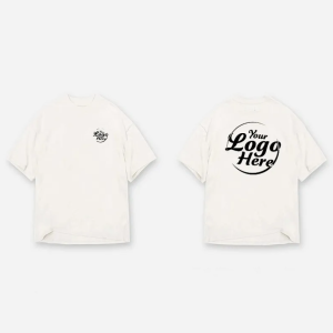 Promotional Wholesale High Quality 100% Cotton Customized Heavy Weight Fabric Drop Should Oversized Breathable Round Neck Short Sleeved Custom Men's T-Shirt