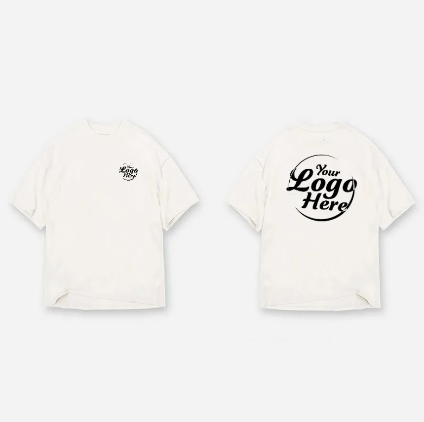 Promotional Wholesale High Quality 100% Cotton Customized Heavy Weight Fabric Drop Should Oversized Breathable Round Neck Short Sleeved Custom Men's T-Shirt